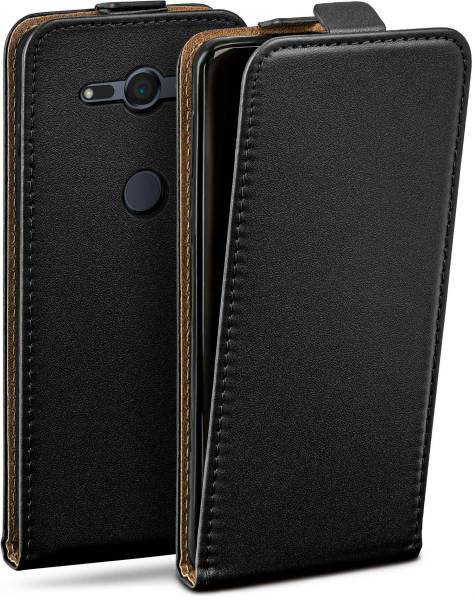 moex Flip Case für Sony Xperia XZ2 Compact – PU Lederhülle mit 360 Grad Schutz, klappbar