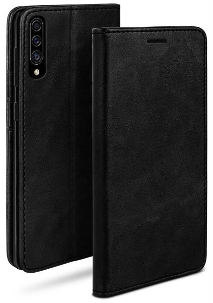 moex Casual Case für Samsung Galaxy A50 – 360 Grad Schutz Booklet, PU Lederhülle mit Kartenfach