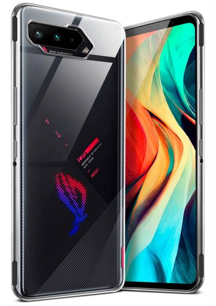 moex Aero Case für Asus ROG Phone 5s Pro – Durchsichtige Hülle aus Silikon, Ultra Slim Handyhülle