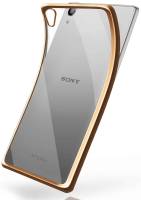 moex Chrome Case für Sony Xperia Z5 – Handy Bumper mit Chrom Rand – Transparente Hülle