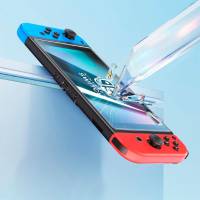 Baseus Crystal Panzerglas – Panzerglas Schutzfolie mit Montageset für Nintendo Switch OLED