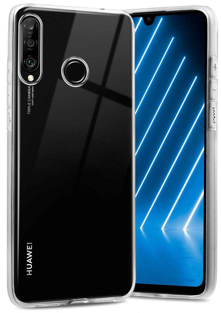ONEFLOW Clear Case für Huawei P30 Lite New Edition – Transparente Hülle aus Soft Silikon, Extrem schlank