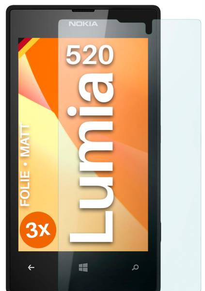 moex FlexProtect Matt für Nokia Lumia 520 – Anti Reflex Schutzfolie für besten Displayschutz, Matt
