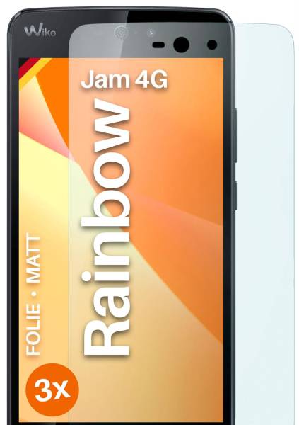 moex FlexProtect Matt für Wiko Rainbow Jam 4G – Anti Reflex Schutzfolie für besten Displayschutz, Matt