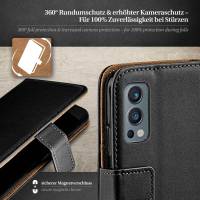 moex Book Case für OnePlus Nord 2 5G – Klapphülle aus PU Leder mit Kartenfach, Komplett Schutz