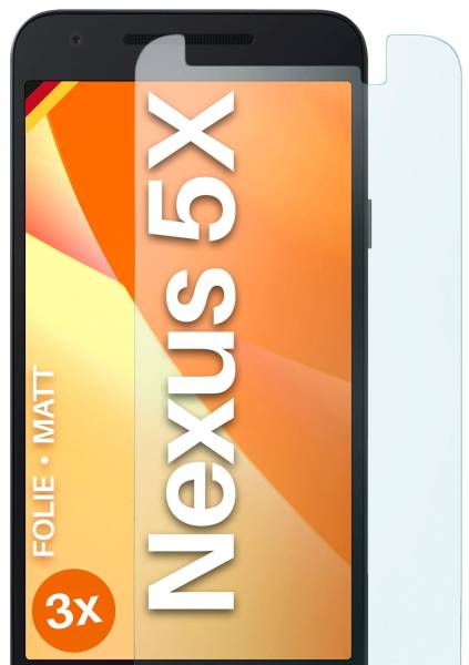 moex FlexProtect Matt für LG Google Nexus 5X – Anti Reflex Schutzfolie für besten Displayschutz, Matt
