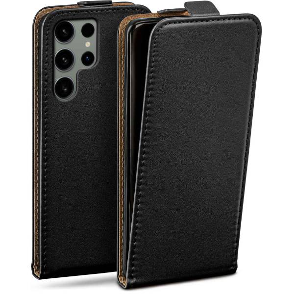 moex Flip Case für Samsung Galaxy S24 Ultra – PU Lederhülle mit 360 Grad Schutz, klappbar