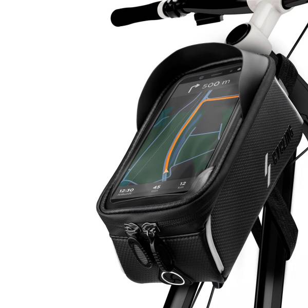 ONEFLOW Tour – Fahrrad Rahmentasche für E-Bike, Trekking Rad und MTB – Wasserfeste Fahrradtasche mit Touch-Fenster