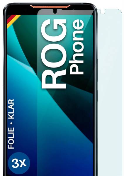 moex FlexProtect Klar für Asus ROG Phone – Schutzfolie für unsichtbaren Displayschutz, Ultra klar