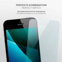 moex FlexProtect Klar für Apple iPhone SE 1. Generation (2016) – Schutzfolie für unsichtbaren Displayschutz, Ultra klar