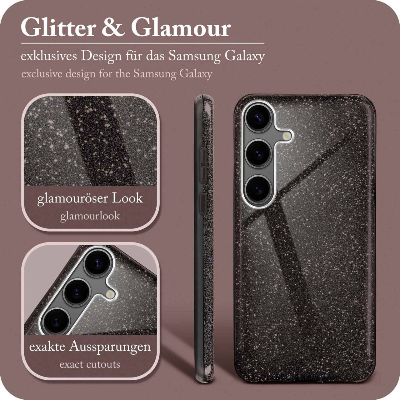 ONEFLOW Glitter Case für Samsung Galaxy S24 – Glitzer Hülle aus TPU, designer Handyhülle