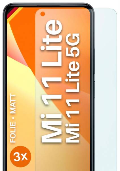 moex FlexProtect Matt für Xiaomi Mi 11 Lite 5G – Anti Reflex Schutzfolie für besten Displayschutz, Matt