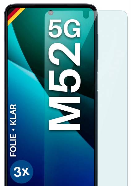 moex FlexProtect Klar für Samsung Galaxy M52 5G – Schutzfolie für unsichtbaren Displayschutz, Ultra klar
