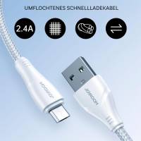 Joyroom Ladekabel – USB-A auf Micro-USB für Smartphones, Schnellladekabel Surpass Serie, Nylon, Länge 1,2 m