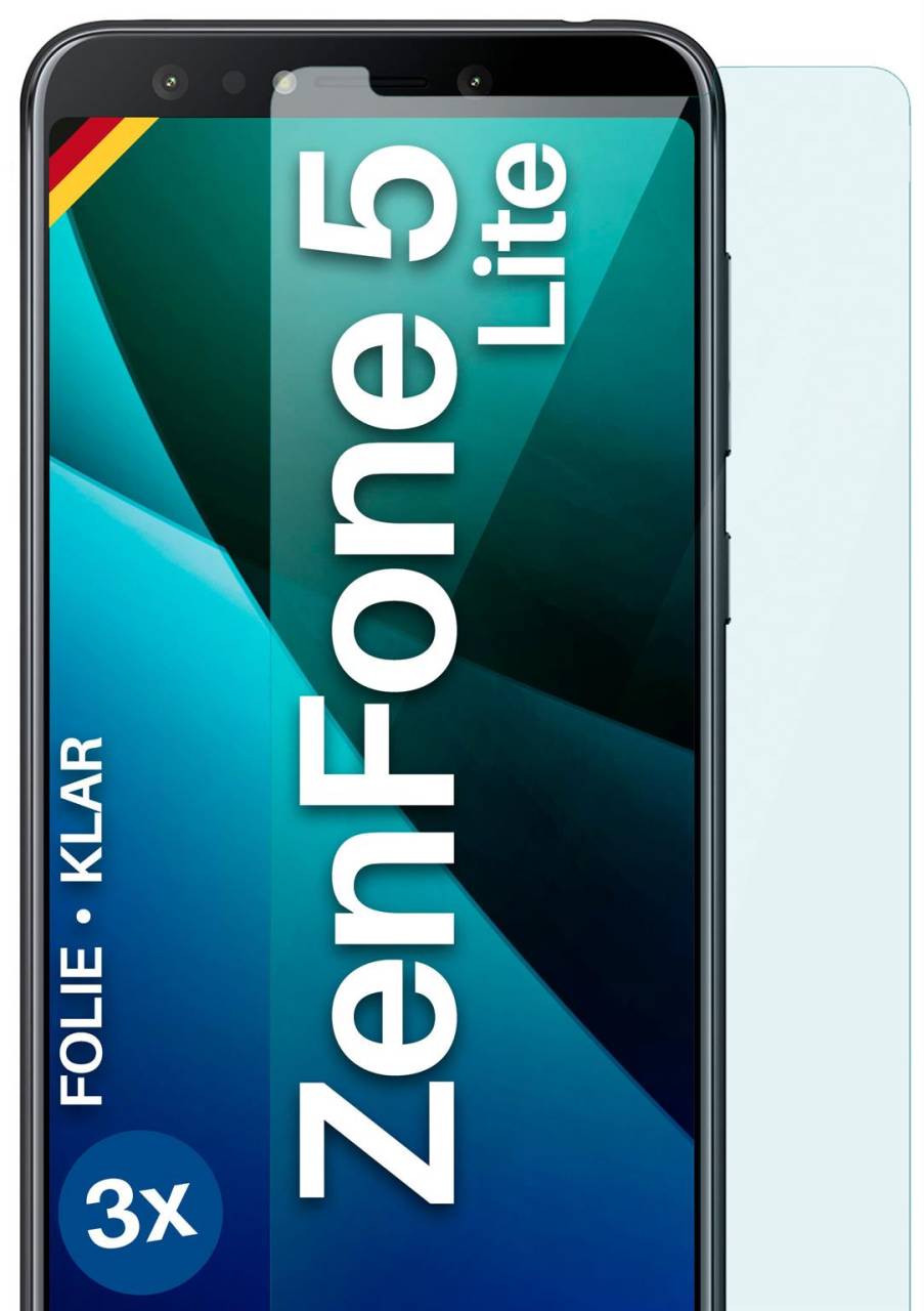 moex FlexProtect Klar für Asus Zenfone 5 Lite – Schutzfolie für unsichtbaren Displayschutz, Ultra klar