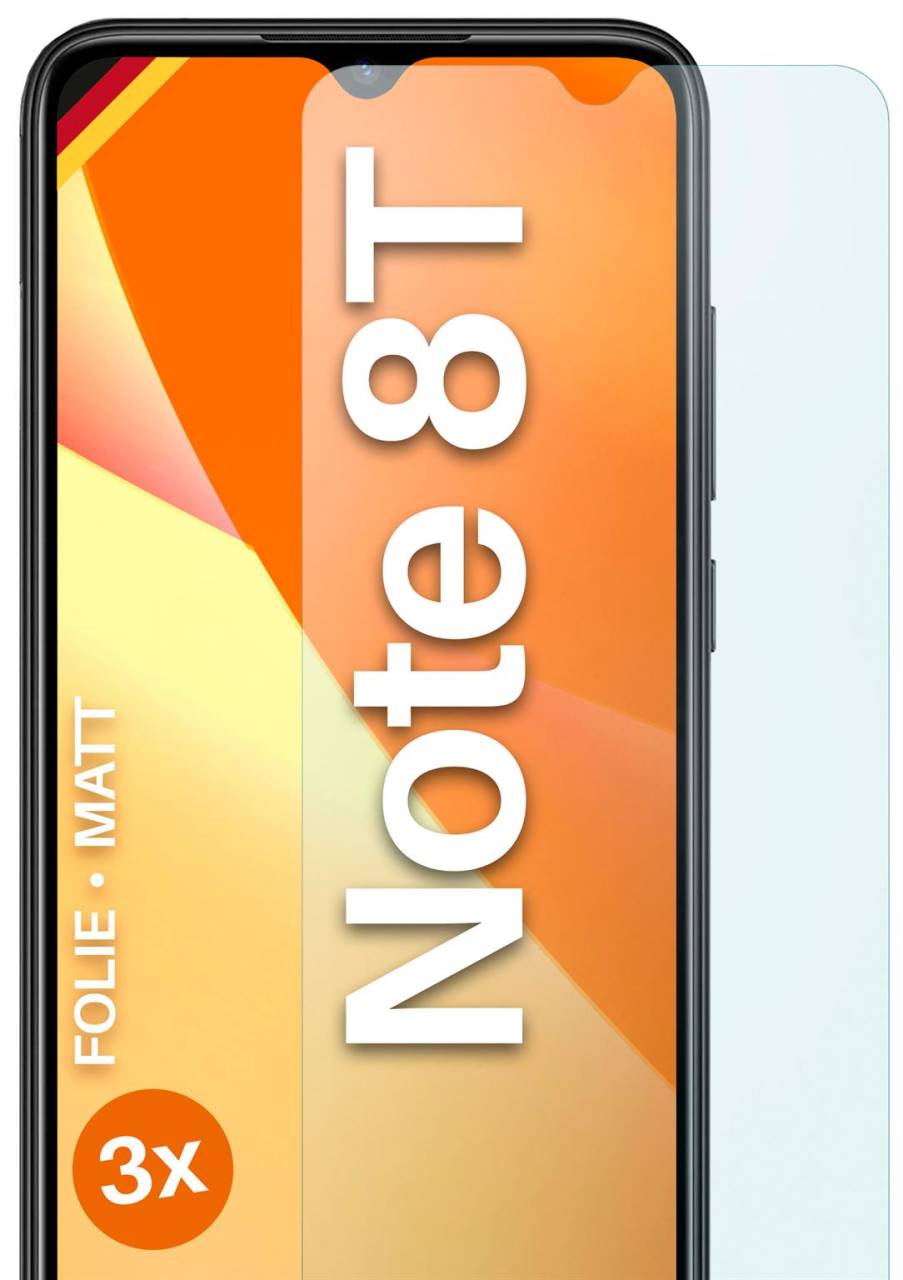 moex FlexProtect Matt für Xiaomi Redmi Note 8T – Anti Reflex Schutzfolie für besten Displayschutz, Matt