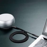 Joyroom AUX Stereo-Audiokabel – 3,5 mm Miniklinke für Smartphones und andere Geräte, geflochtenes Kabel, 1 m