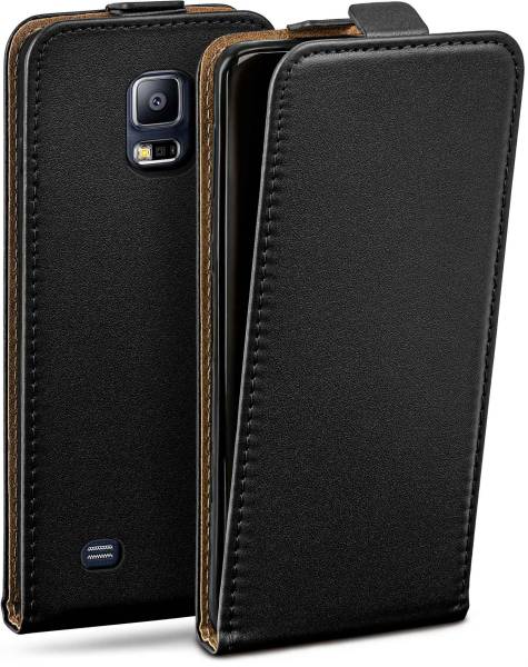 moex Flip Case für Samsung Galaxy S5 – PU Lederhülle mit 360 Grad Schutz, klappbar