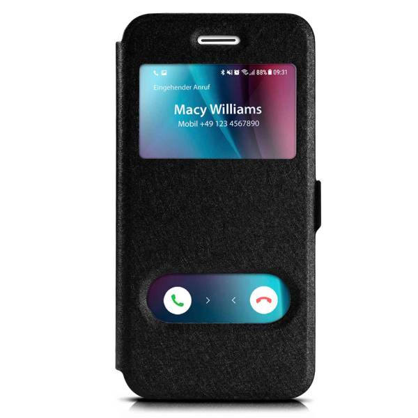 moex Comfort Case für Apple iPhone 6 – Klapphülle mit Fenster, ultra dünnes Flip Case