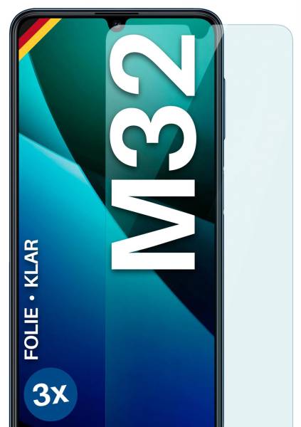 moex FlexProtect Klar für Samsung Galaxy M32 – Schutzfolie für unsichtbaren Displayschutz, Ultra klar