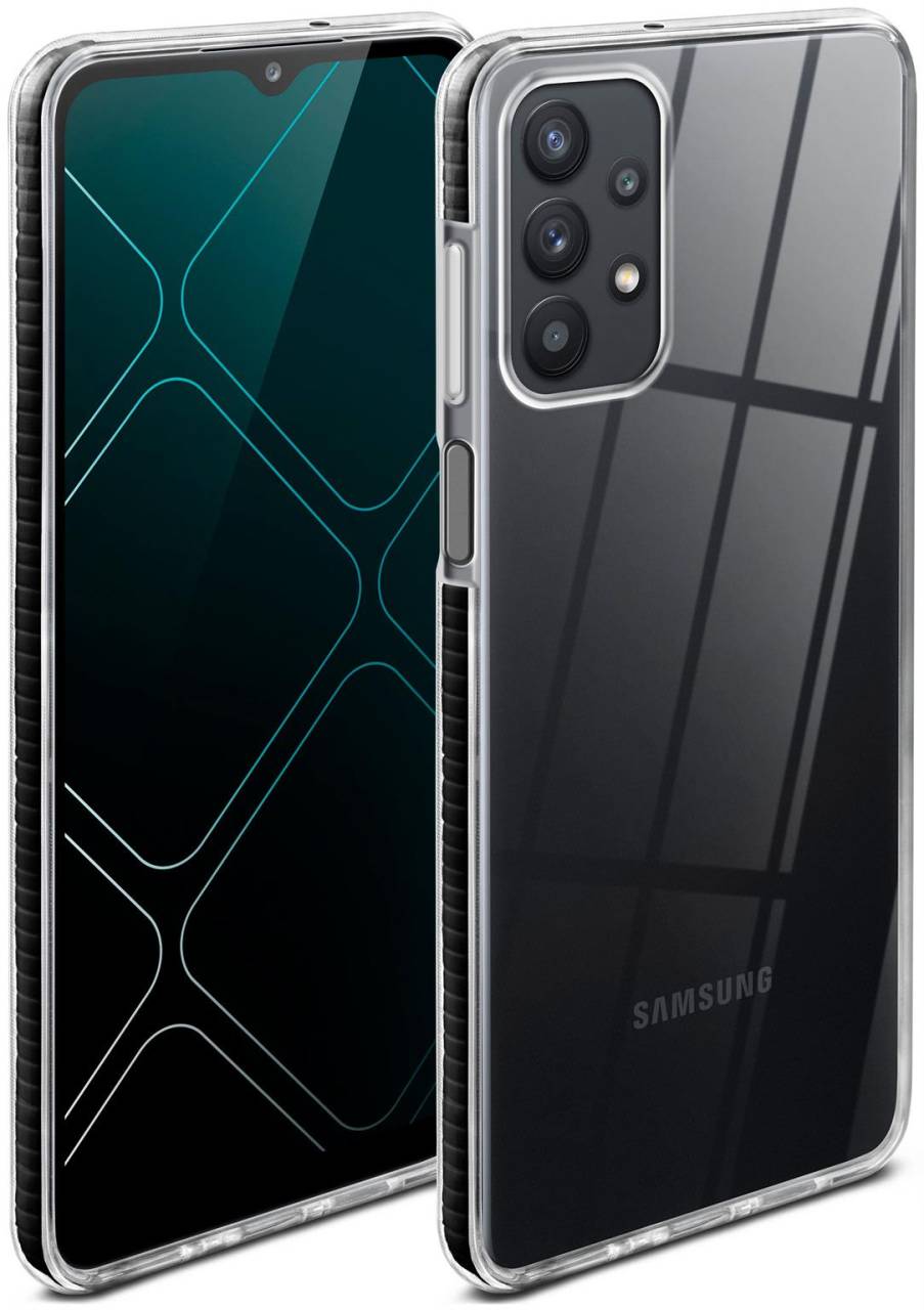 ONEFLOW Cushion Case für Samsung Galaxy A32 5G – Durchsichtige Hülle aus Silikon mit 3D Kameraschutz