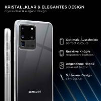 ONEFLOW Clear Case für Samsung Galaxy S20 Ultra – Transparente Hülle aus Soft Silikon, Extrem schlank