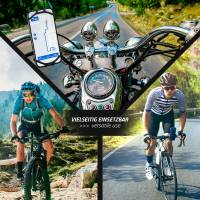 moex Elastic Pro – Fahrrad Handyhalterung aus Gummi zur Befestigung am Lenker – Extra leicht und drehbar