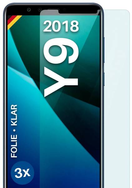 moex FlexProtect Klar für Huawei Y9 (2018) – Schutzfolie für unsichtbaren Displayschutz, Ultra klar