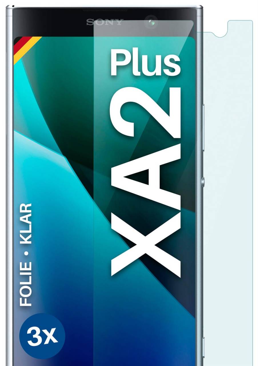 moex FlexProtect Klar für Sony Xperia XA2 Plus – Schutzfolie für unsichtbaren Displayschutz, Ultra klar