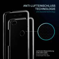 moex Double Case für Huawei P8 Lite 2017 – 360 Grad Hülle aus Silikon, Rundumschutz beidseitig