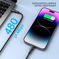 Joyroom Ladekabel – USB C auf Lightning für iPhone und iPad, Schnellladekabel Surpass Serie, Nylon, Länge 1,2 m