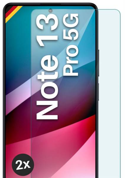 moex ShockProtect Klar für Xiaomi Redmi Note 13 Pro 5G – Panzerglas für kratzfesten Displayschutz, Ultra klar
