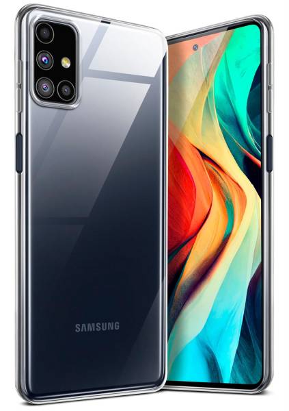moex Aero Case für Samsung Galaxy M31s – Durchsichtige Hülle aus Silikon, Ultra Slim Handyhülle