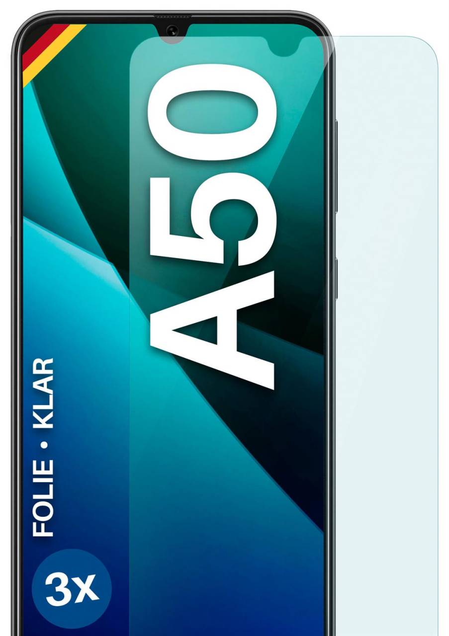 moex FlexProtect Klar für Samsung Galaxy A50 – Schutzfolie für unsichtbaren Displayschutz, Ultra klar