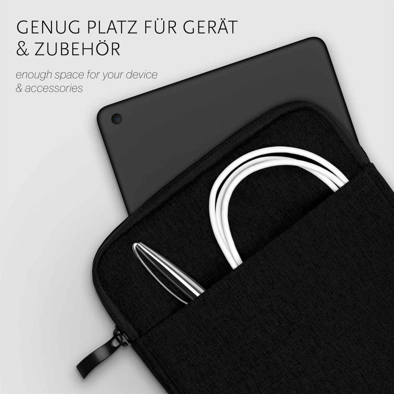 moex Dash Case für Apple iPad mini (5. Generation - 2019) – Sleeve Tablet Tasche mit Zubehörfach und Reißverschluss