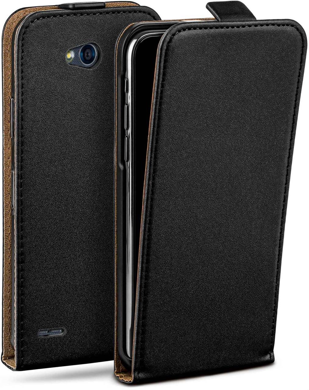 moex Flip Case für LG L80 – PU Lederhülle mit 360 Grad Schutz, klappbar