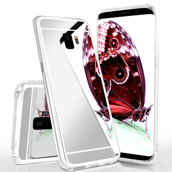 moex Mirror Case für Samsung Galaxy S9 – Handyhülle aus Silikon mit Spiegel auf der Rückseite