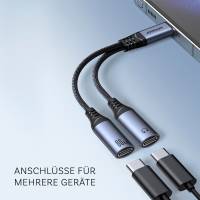 Joyroom SY-C03 – USB-C Audio Adapter, Dual USB-C, Schnellladefunktion, DAC-Konverter – weiteres Produktbild 1