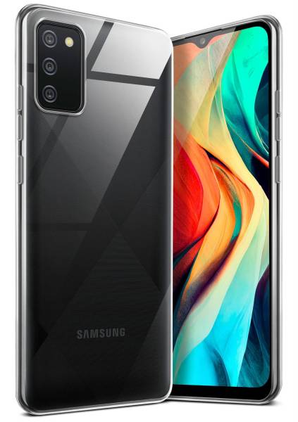 moex Aero Case für Samsung Galaxy A02s – Durchsichtige Hülle aus Silikon, Ultra Slim Handyhülle