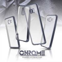 moex Chrome Case für Samsung Galaxy A5 (2015) – Handy Bumper mit Chrom Rand – Transparente Hülle