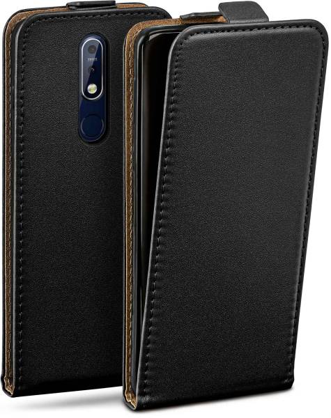moex Flip Case für Nokia 7.1 – PU Lederhülle mit 360 Grad Schutz, klappbar