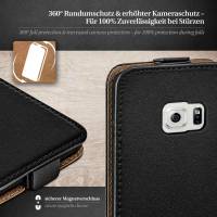moex Flip Case für Samsung Galaxy S6 – PU Lederhülle mit 360 Grad Schutz, klappbar