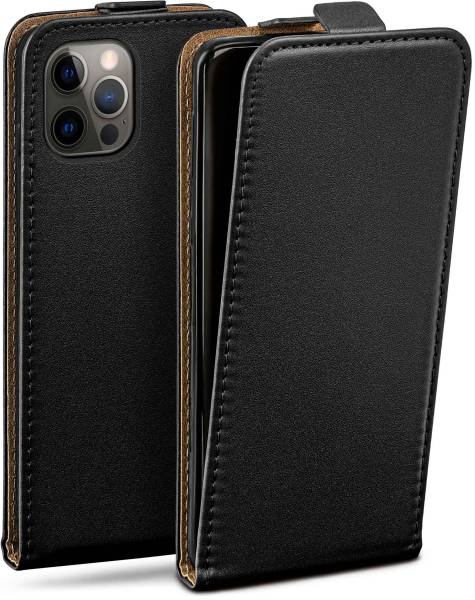 moex Flip Case für Apple iPhone 12 Pro – PU Lederhülle mit 360 Grad Schutz, klappbar