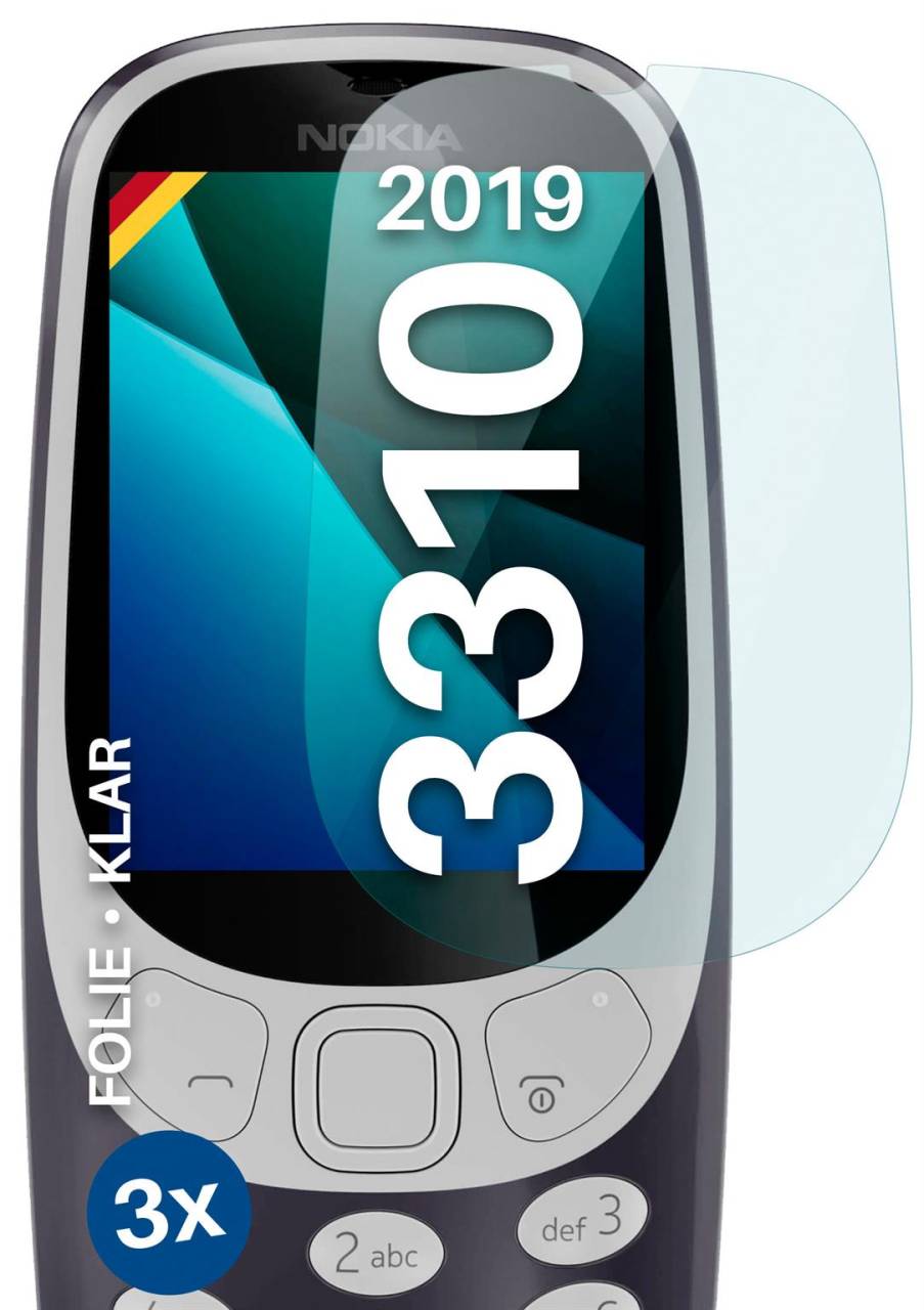 moex FlexProtect Klar für Nokia 3310 (2017) – Schutzfolie für unsichtbaren Displayschutz, Ultra klar