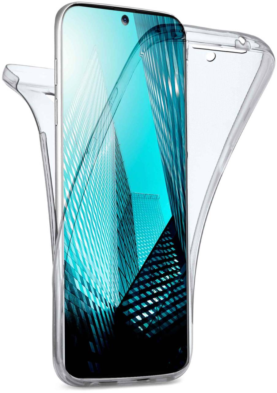 moex Double Case für Samsung Galaxy A51 – 360 Grad Hülle aus Silikon, Rundumschutz beidseitig