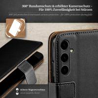 moex Book Case für Samsung Galaxy S23 FE – Klapphülle aus PU Leder mit Kartenfach, Komplett Schutz