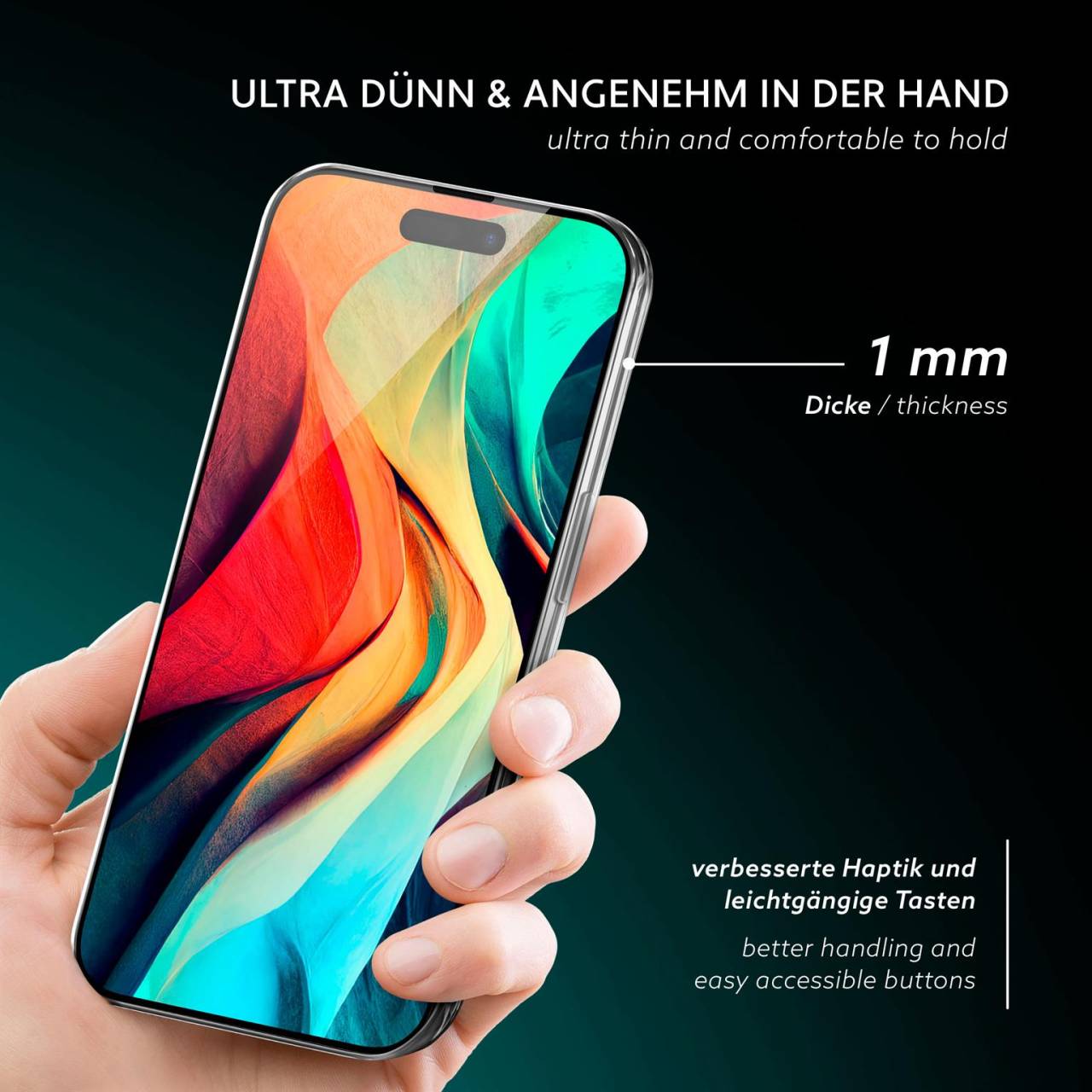moex Aero Case iPhone 16 Pro durchsichtig aus Silikon