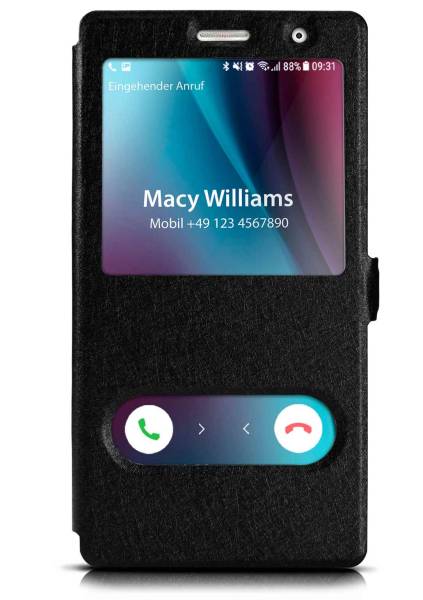 moex Comfort Case für Huawei Mate 8 – Klapphülle mit Fenster, ultra dünnes Flip Case