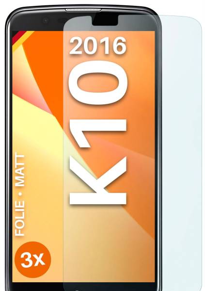moex FlexProtect Matt für LG K10 (2016) – Anti Reflex Schutzfolie für besten Displayschutz, Matt