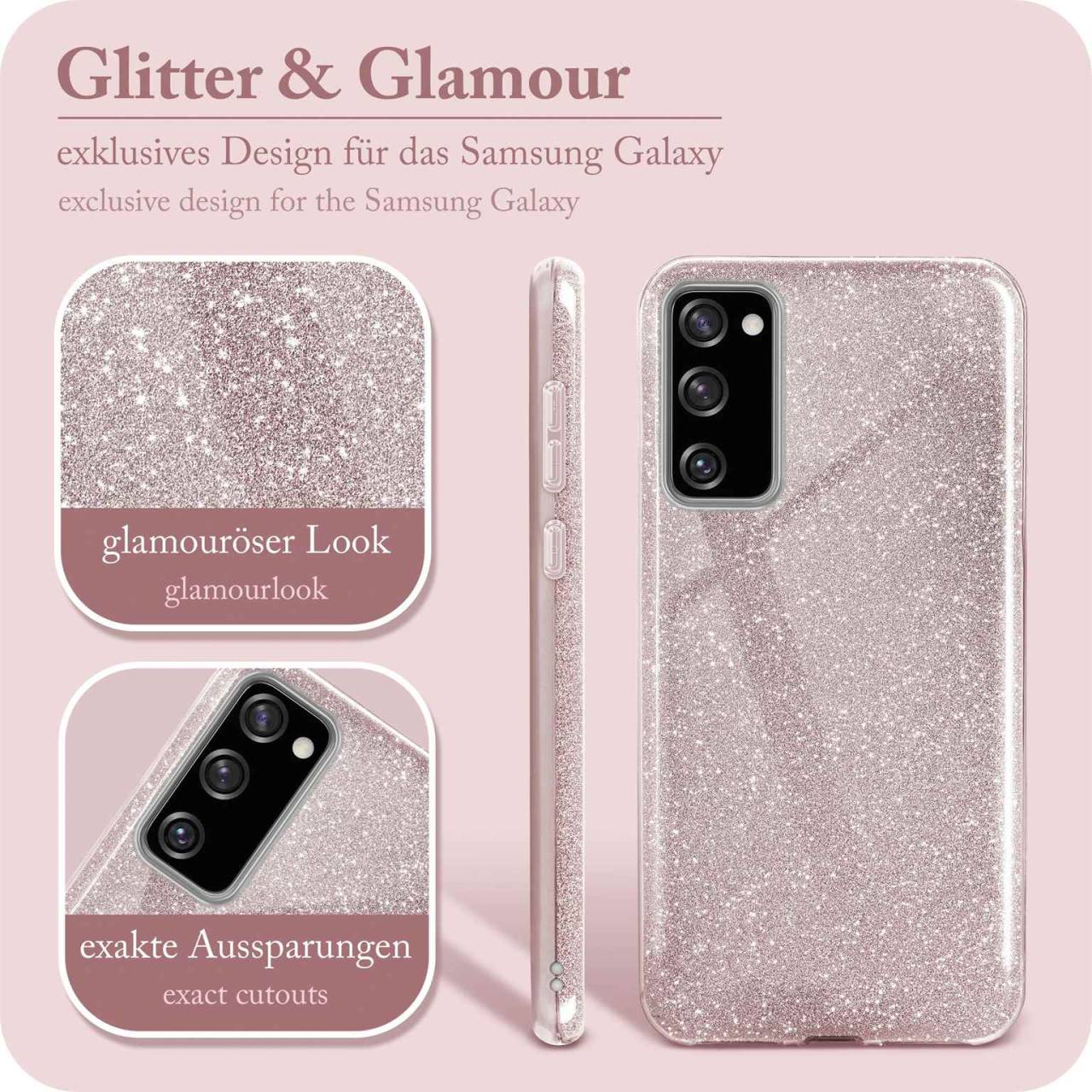 ONEFLOW Glitter Case für Samsung Galaxy S20 FE – Glitzer Hülle aus TPU, designer Handyhülle
